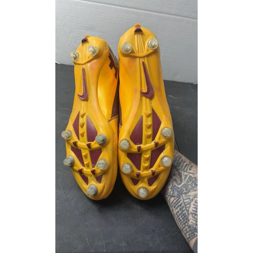 Nike Vapor Pro 3/4 Cleats 544761-632, burgandy/yellow Men's 14.5
